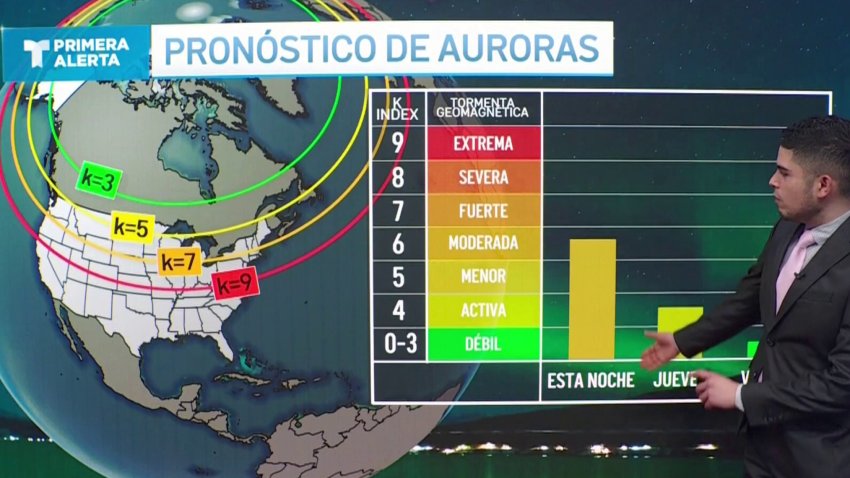 Noche fría con poca nubosidad y potencial de auroras