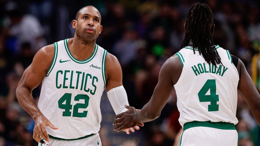 Celtics teammates Al Horford and Jrue Holiday
