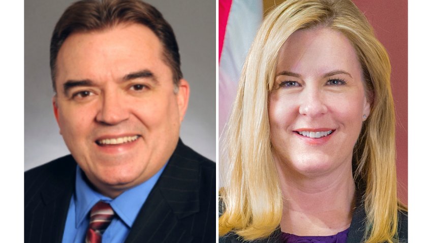 Esta combinación de fotografías proporcionada por el Congreso de Minnesota muestra al senador John A. Hoffman y a la representante Melissa Hortman. (Congreso de Minnesota vía AP)