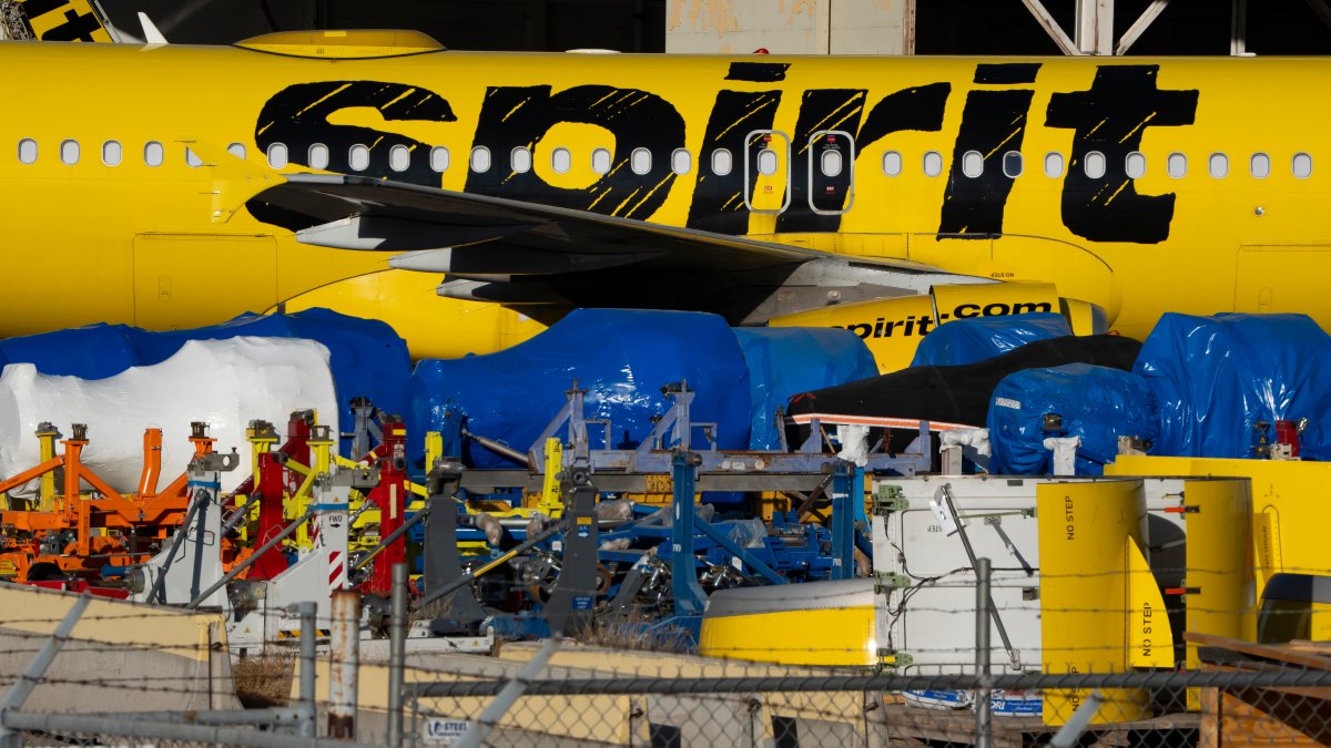 Spirit Airlines Planes Parked at Phoenix Goodyear Airport