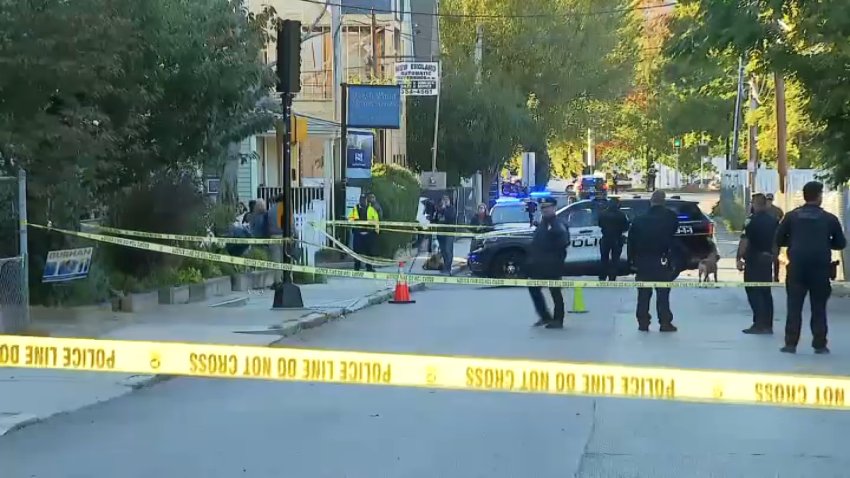 Police investigating a shooting Tuesday, Oct. 6, 2026, in Cambridge, Massachusetts.